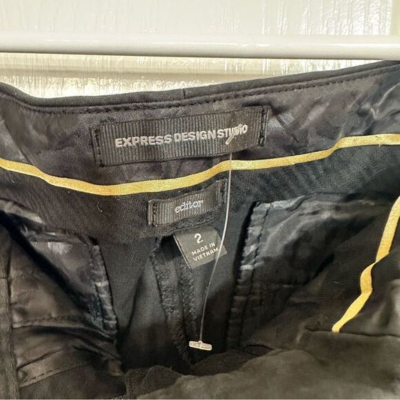 D2- Express Design Studio Editor black dress pants - Picture 2 of 3